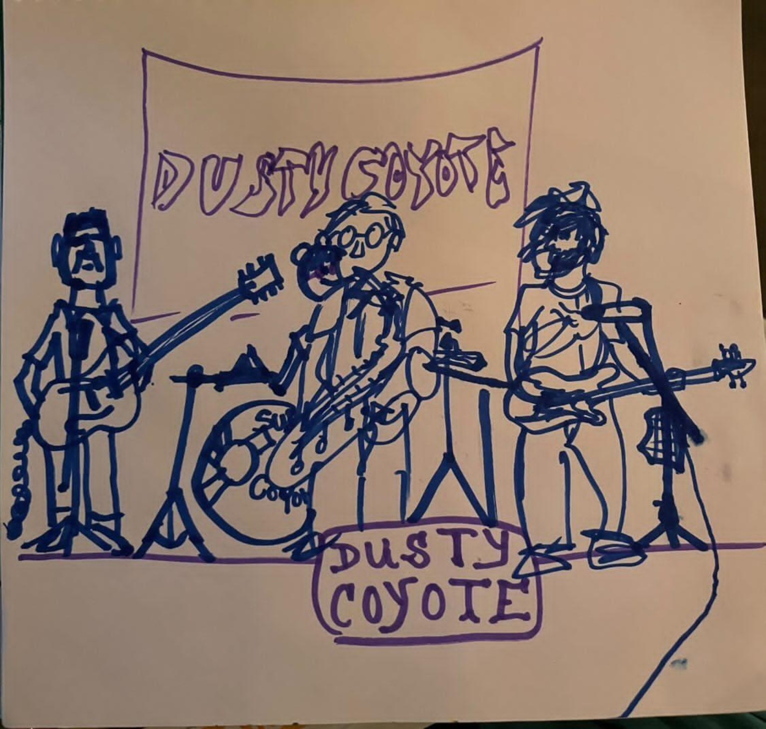 Hand-drawn Dusty Coyote