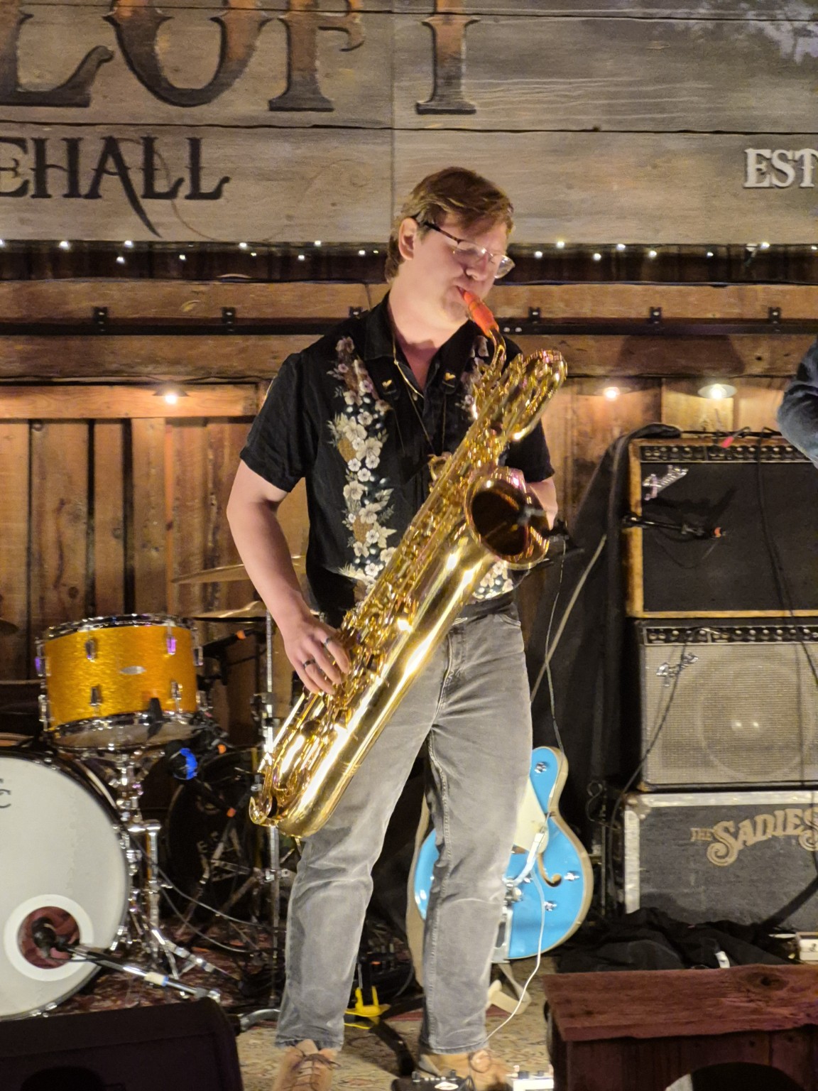 Dusty Coyote baritone sax live