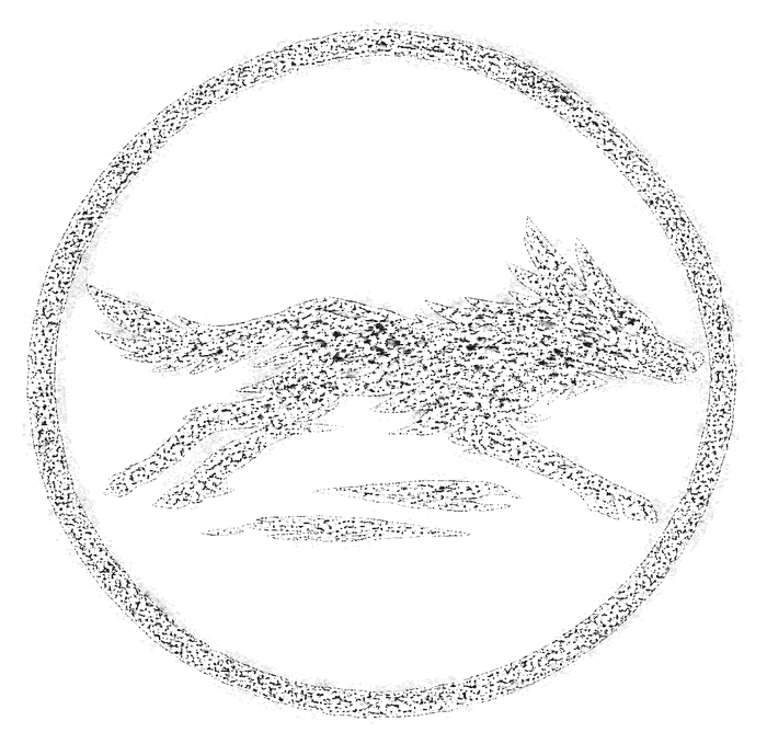 Dusty Coyote band running coyote logo